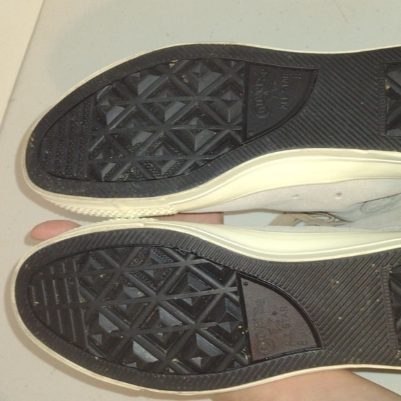 Converse suede tan high top zip back size men's 8 women's 10 - Picture 8 of 13